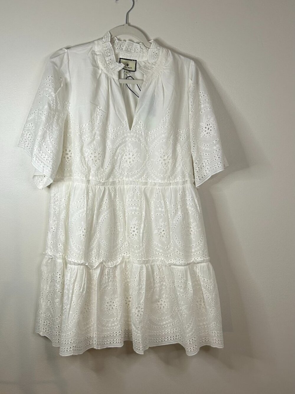 Tuckernuck White Eyelet Crawford Dress Size L - Picture 2 of 7